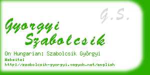 gyorgyi szabolcsik business card
