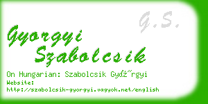 gyorgyi szabolcsik business card